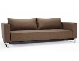 Cassius Sleek Double Sofa Bed with Chrome Legs