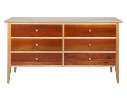 Shaker Custom Timber 6 Drawer Dresser