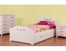 Hearts Timber Kids Bed - Suite Option