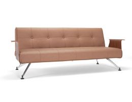 Clubber King Single Sofa Bed with Walnut Arms - Innovation Living