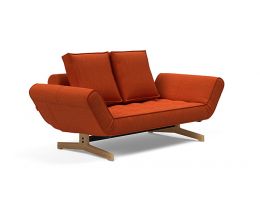 Ghia Single Sofa Bed with Oak  Leg - Innovation Living