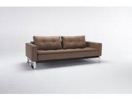 Cassius Deluxe Dual Double Sofa Bed with Chrome Legs - Innovation Living