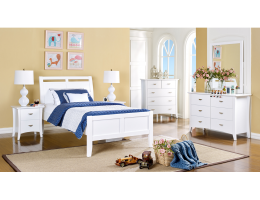 Clovelly White Bedframe w/ Suite