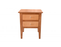 Shaker Custom Timber 2 Drawer Bedside with Knob Metal  Handle