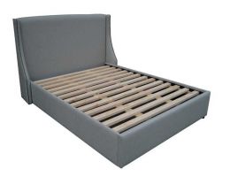 Straight Wing Custom Upholstered Bed Frame With Choice Of Standard Base