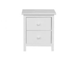 Kado Bedside 2 Drawers Arctic White