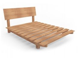 European Custom Timber Floating Bed Frame