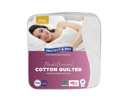 Traditional Cotton Quilted Fitted Waterproof Mattress Protector